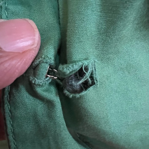 Vintage Forever Green Cotton Fit and Flare Dress 50s Inspired Tie Waist - Picture 8 of 9